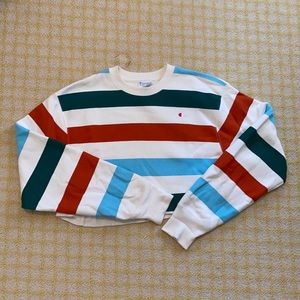 Urban outfitters Cropped champion pullover striped